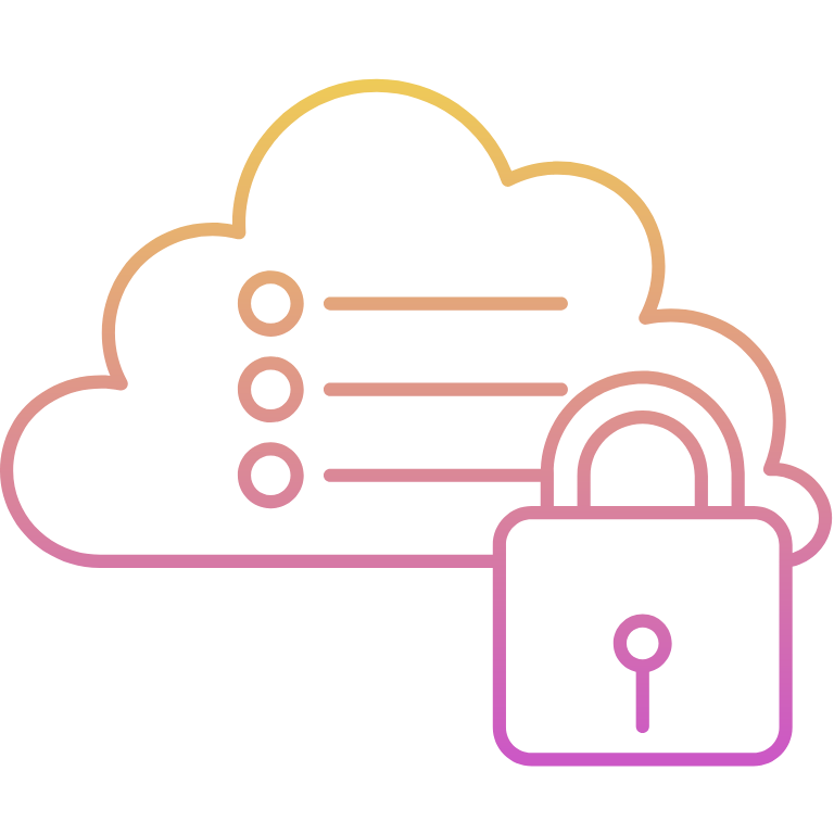 icona cloud e sicurezza